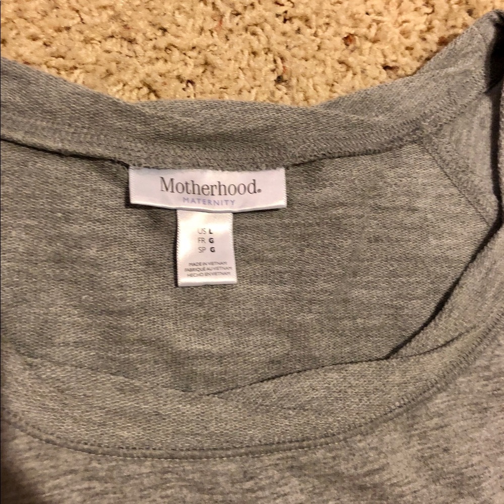 Maternity Grey Sweatshirt Dress